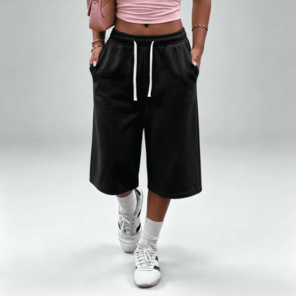 End of Summer Sale:Women's wide-leg capri pants with pockets