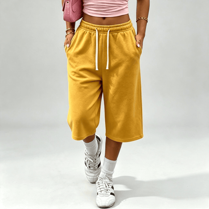 End of Summer Sale:Women's wide-leg capri pants with pockets