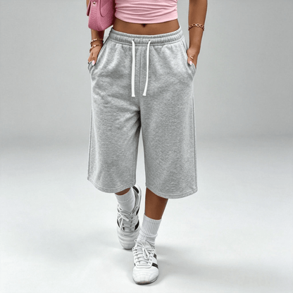 End of Summer Sale:Women's wide-leg capri pants with pockets